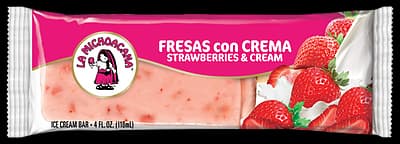 Paleta de Crema Sabor Fresas con Crema