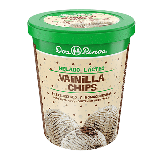 Helado Dos Pinos Chocochips 1/4 gl 499 g