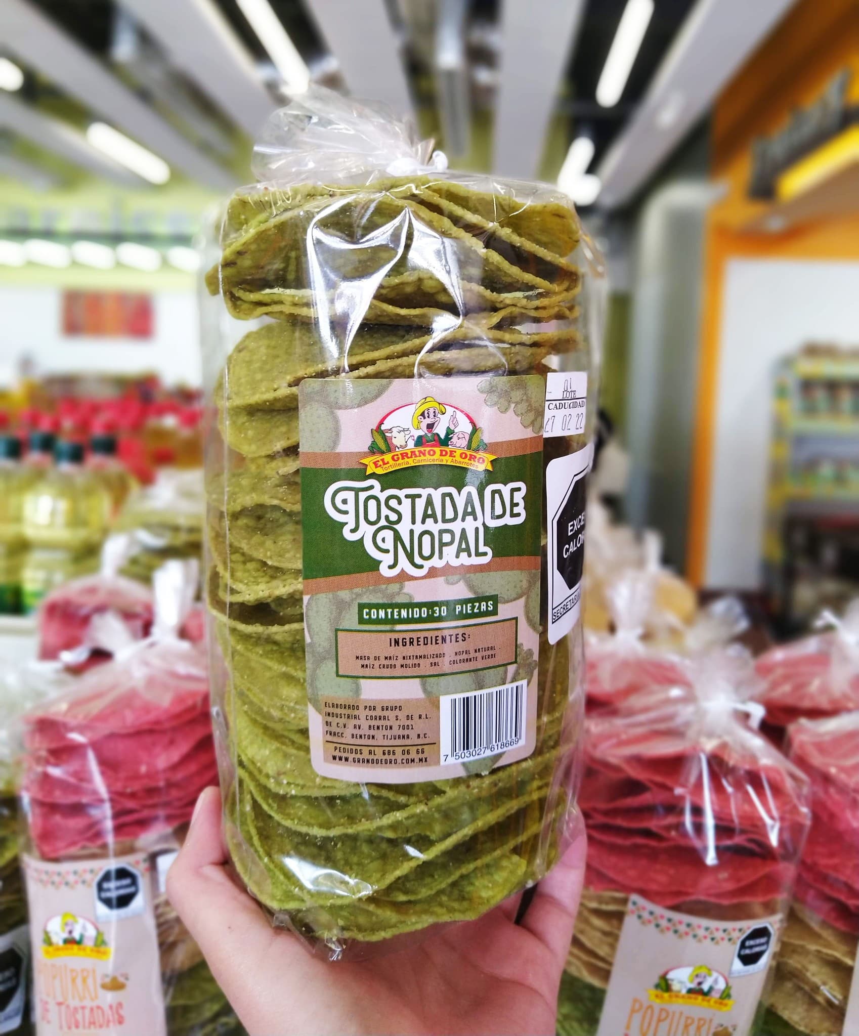 TOSTADA AUTENTICA C/NOPAL 24 PZ
