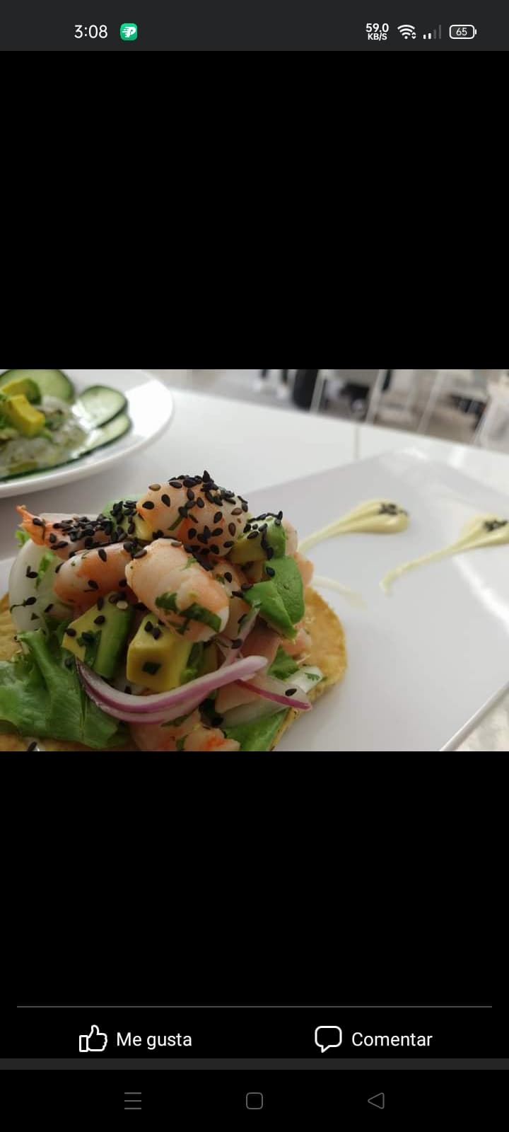 Tostada de Ceviche De La Casa.
