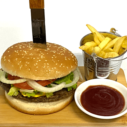 DM CHEESEBURGER 1/4 LIBRA CON PAPAS