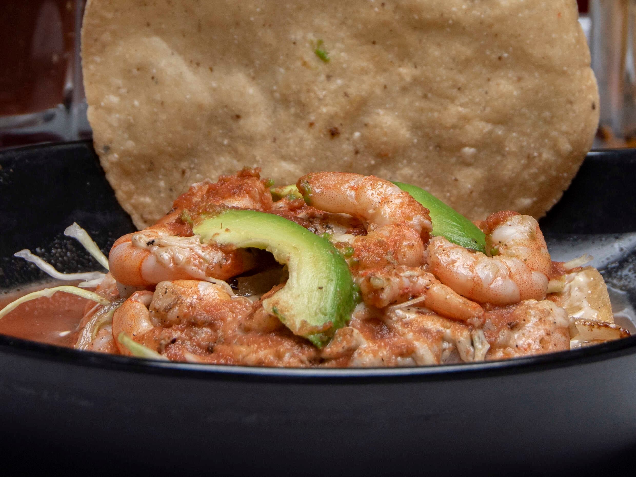 Tostada de camaron