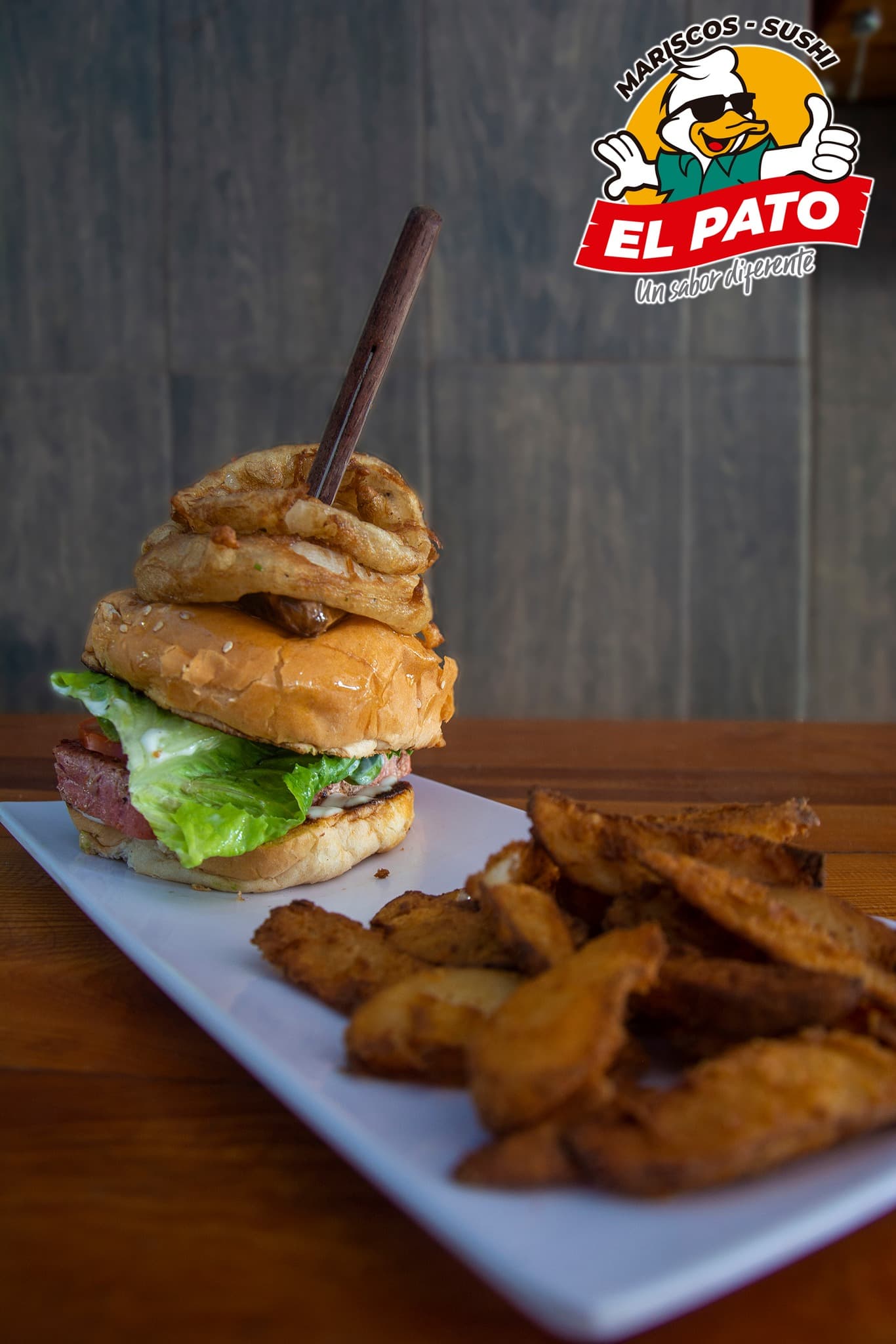 Hamburguesa de Atún con papas