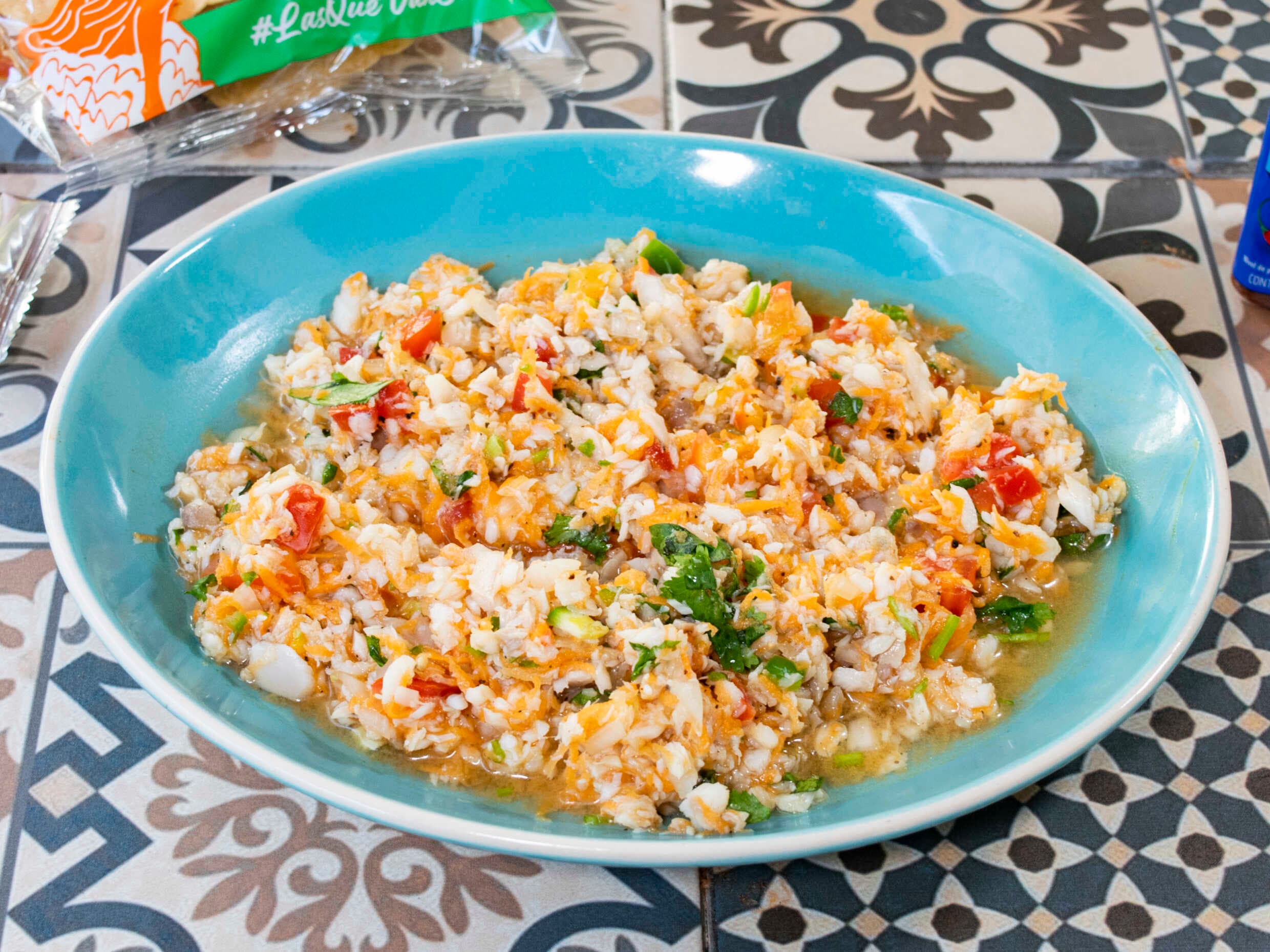 Tostada ceviche playero