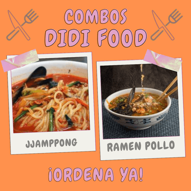 Combo-RAMEN POLLO + JJAMPPONG