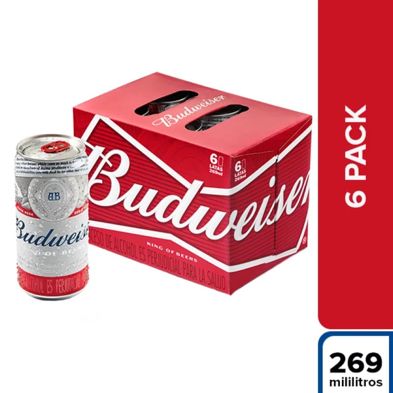 Six Pack Budweiser 269ml