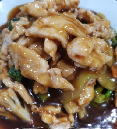 Arroz en salsa con pollo