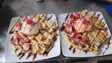 2 Waffles Con Helado