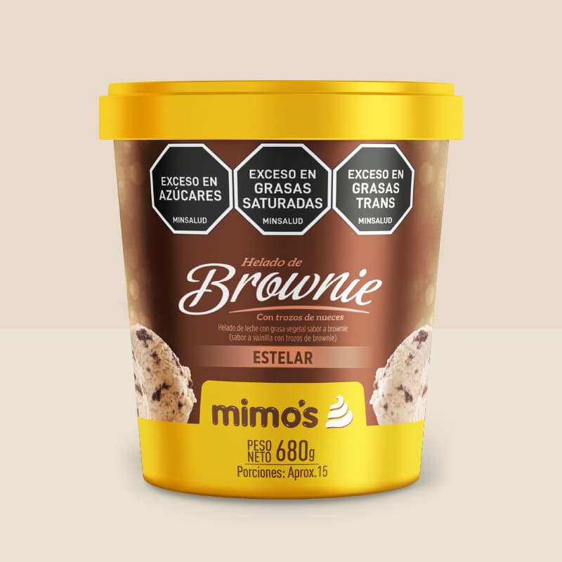 Litro Helado Estelar Brownie