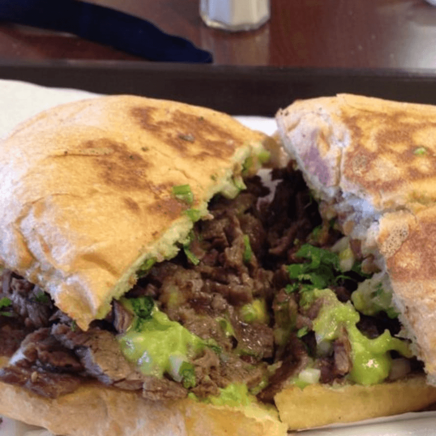 Torta Carne Asada + Taco de Frijol