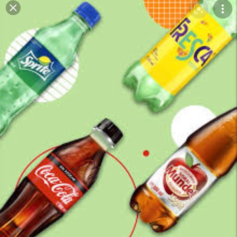 Refresco de botella de plástico