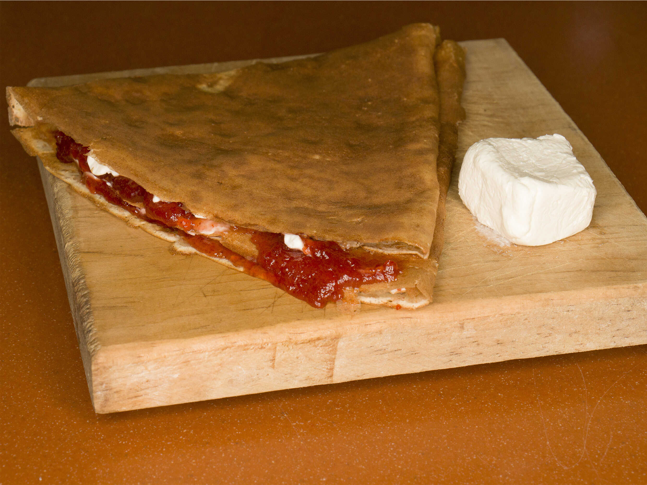 Crepa de Philadelphia con Mermelada