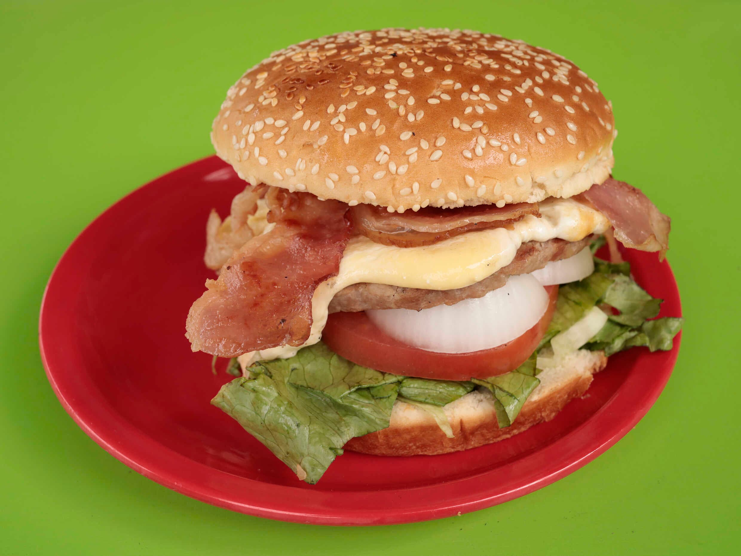 Hamburguesa Suiza Tocino