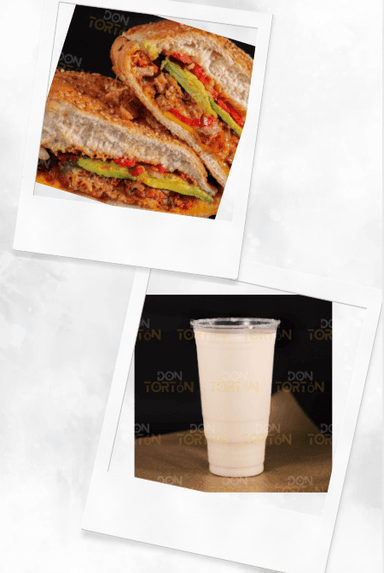 Torta RANCHERA y Agua de Horchata 1/2 L