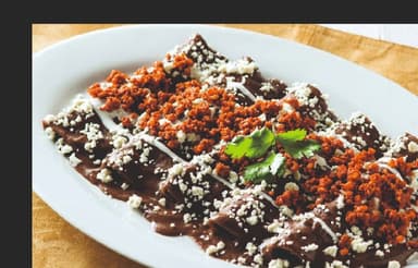 Enfrijoladas con Cecina