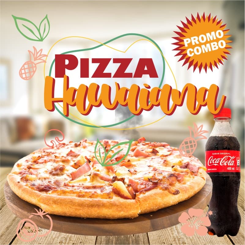 PIZZA HAWAIANA Personal + Coca-Cola 400ml