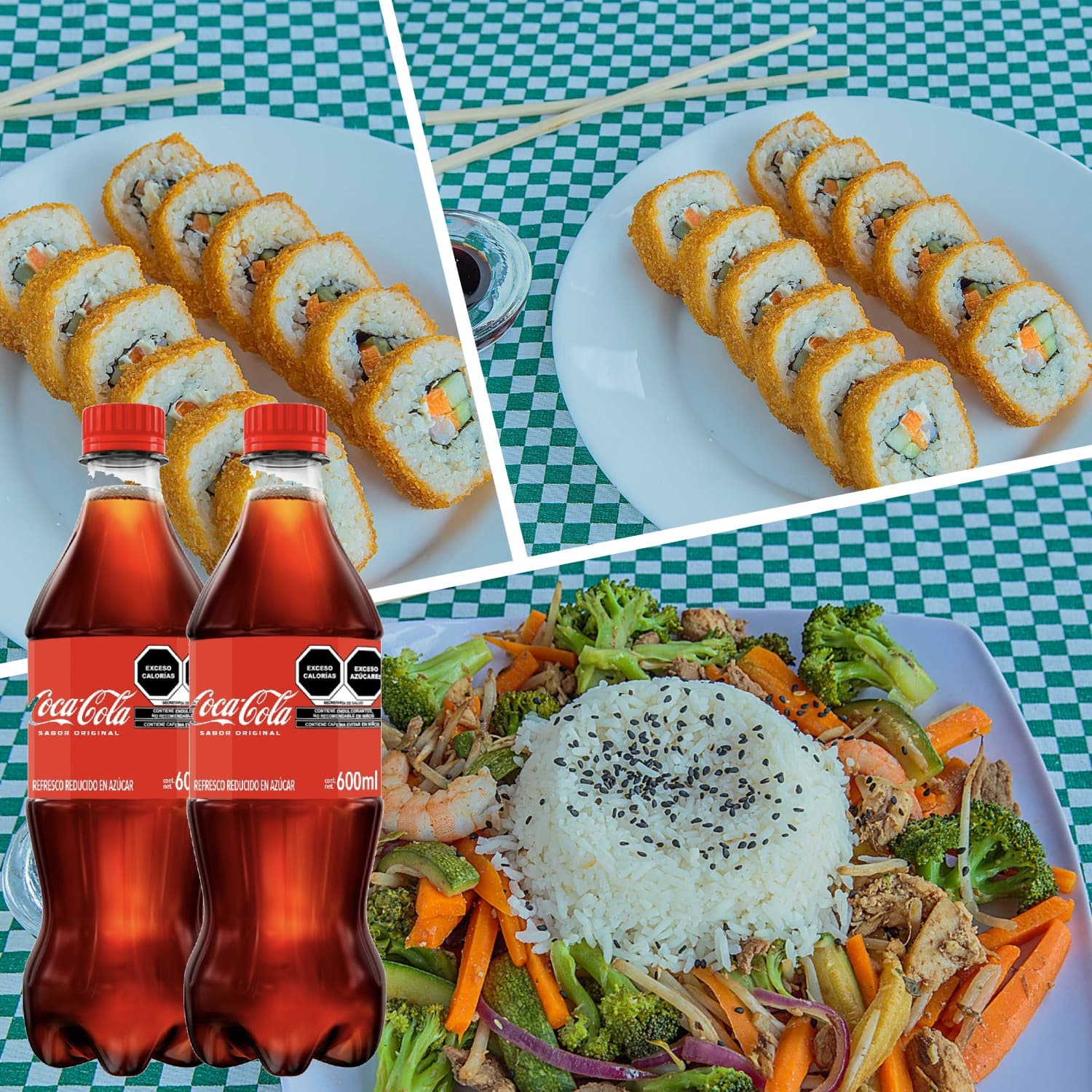 Combo Teppanyaki + Sushis + Té Helado