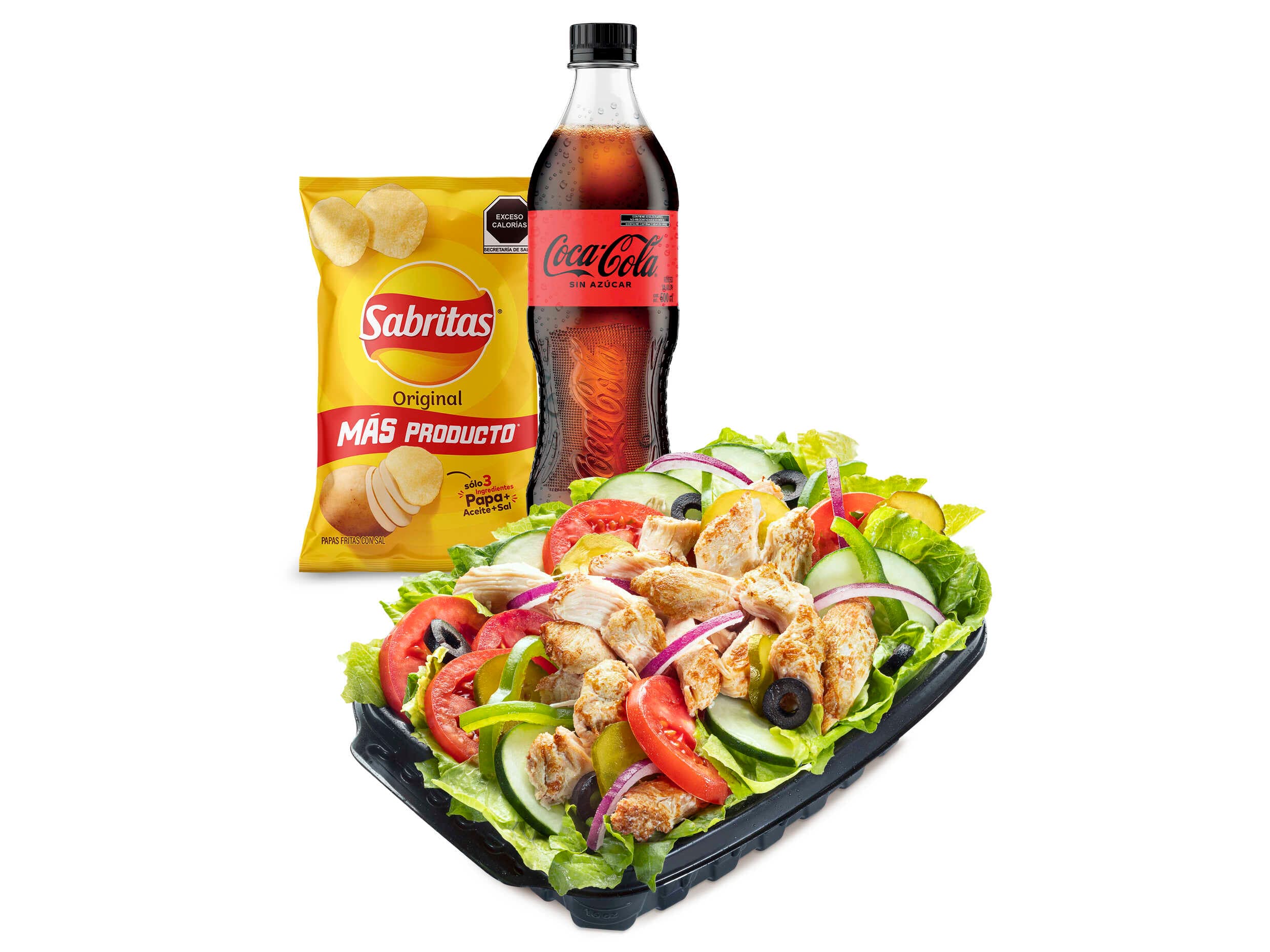 Ensalada de Pollo Estilo Teriyaki en Combo