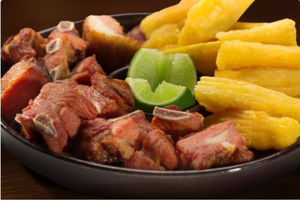Chicharrón con Yuca