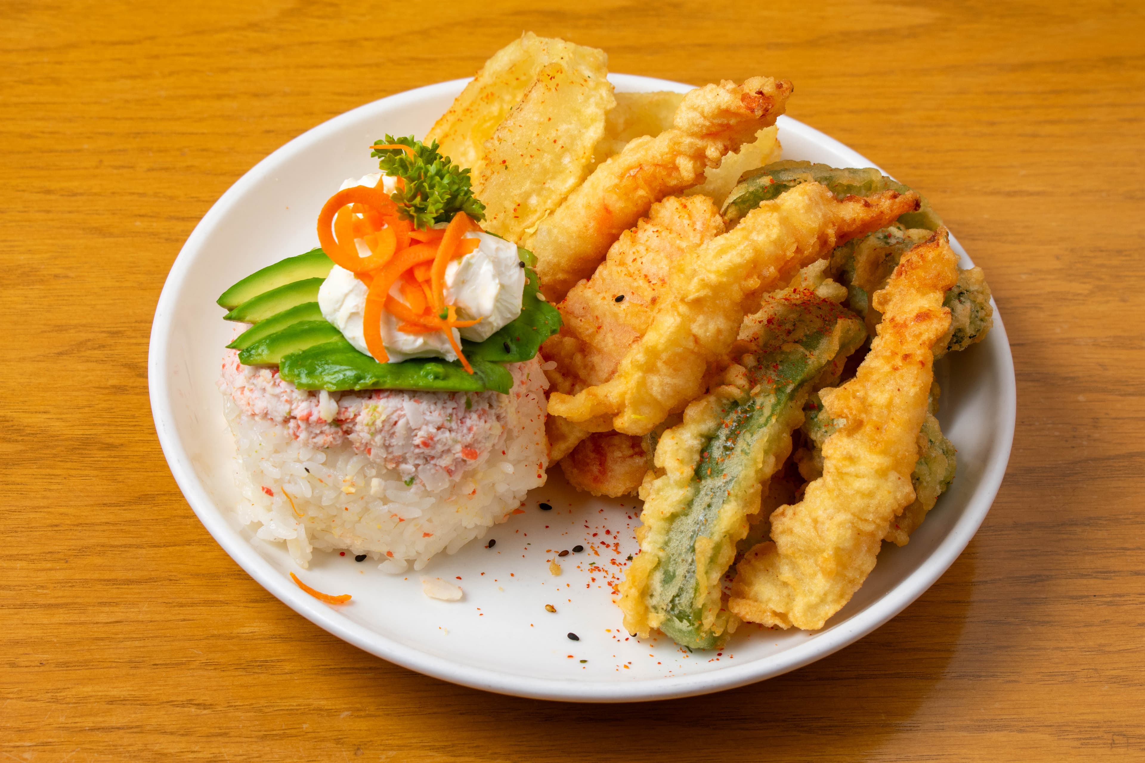 Tempura de Verduras con Camaron