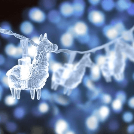 Serie de Luces Navideñas Color Blanco en Forma de Llama 3 m