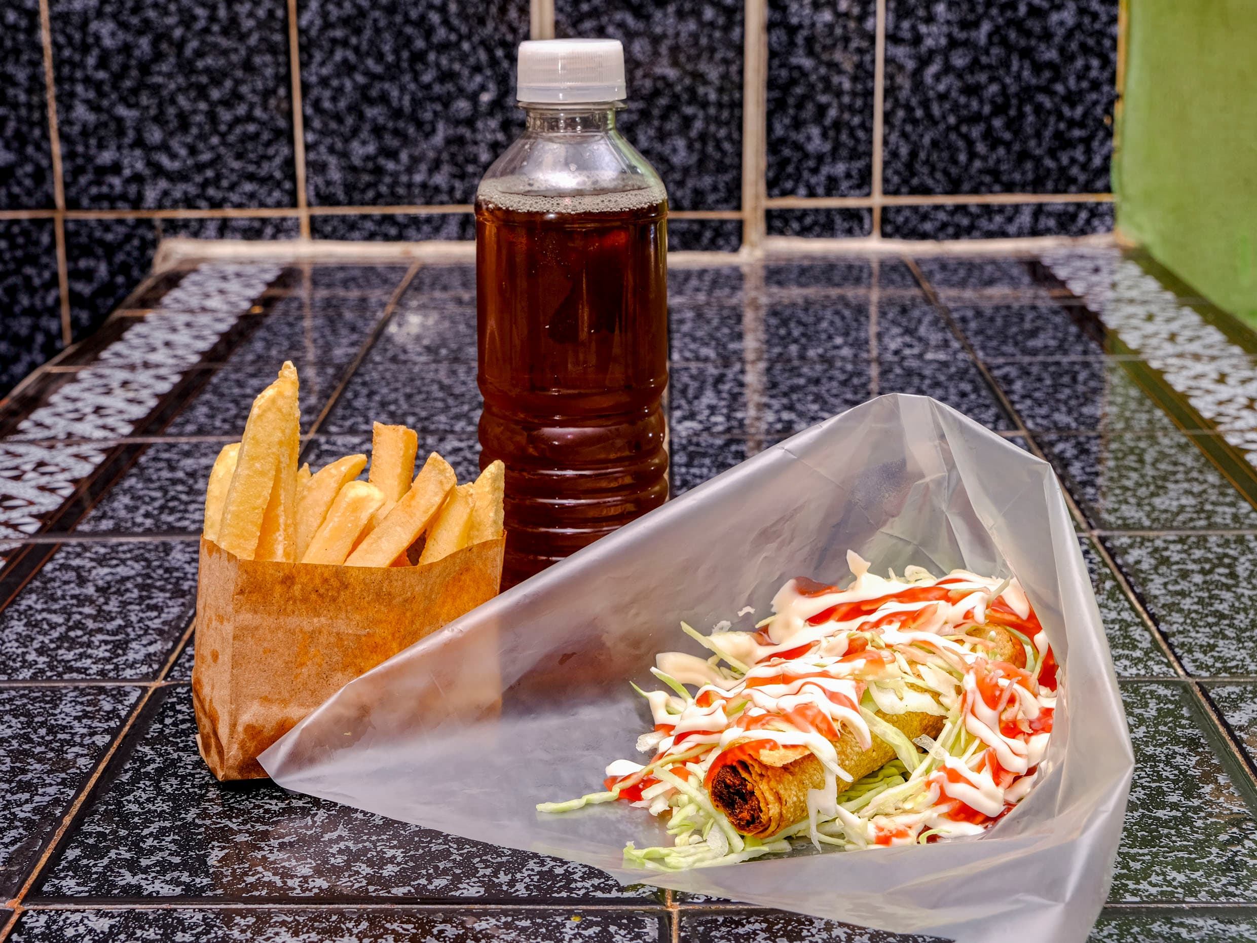 Taco, Fríes y Ice Tea