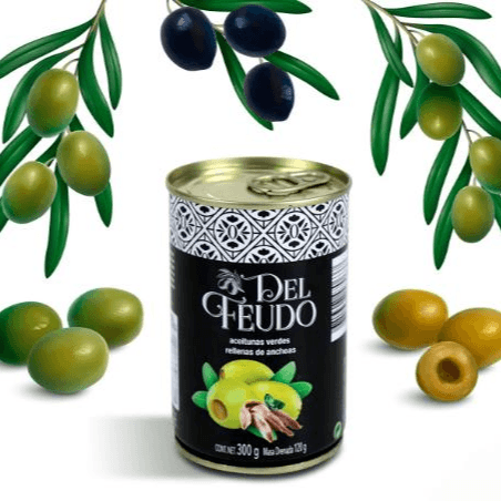 Aceitunas del Feudo Rellenas de Anchoas 300 grs