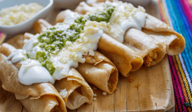 Tacos Dorados de Deshebrada