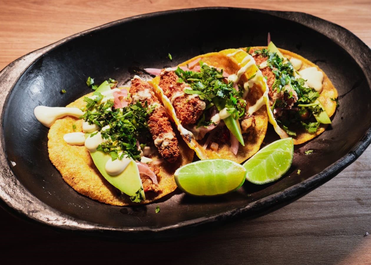 Tacos de tinga de pollo orden X3