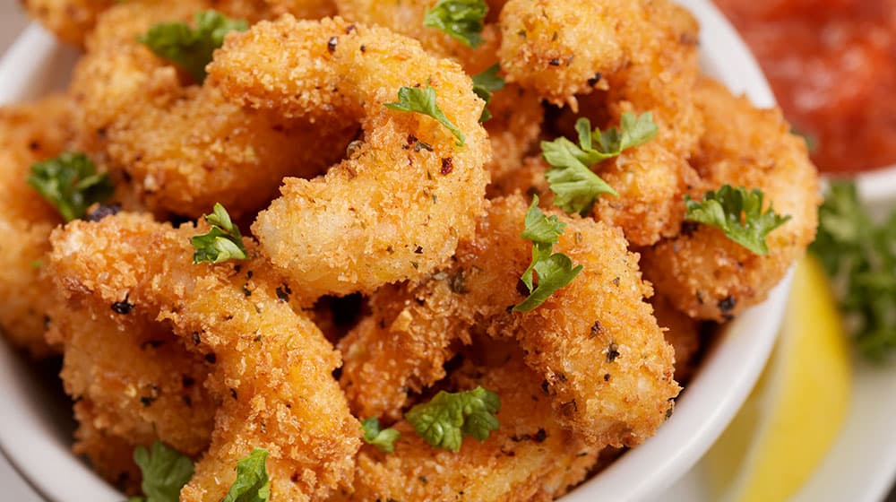 Camarones Empanizados en Salsa de Tamarindo