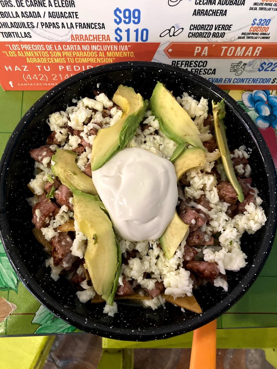 CHILAQUILES VERDES ARRACHERA  (450 GRS)