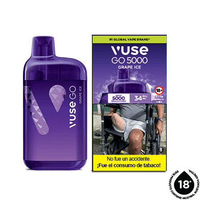 Vapeador Desechable Vuse Go 5K Grape Ice