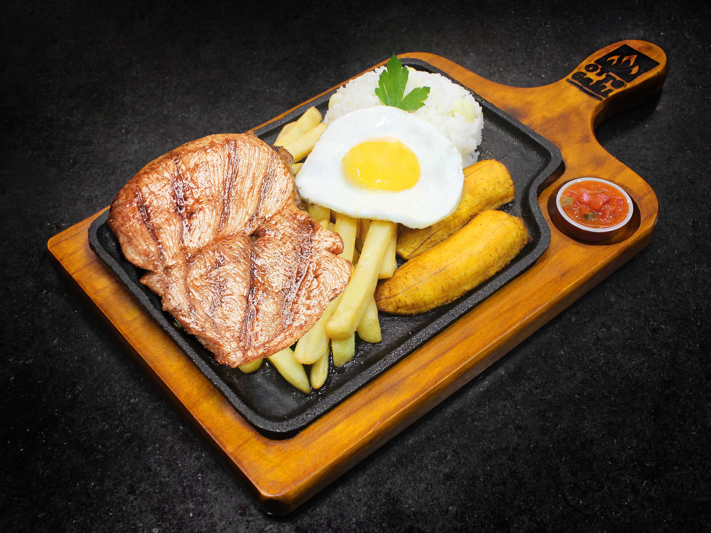 Bife de Cerdo a lo Pobre