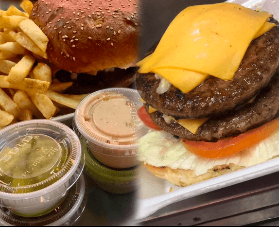 Hamburguesa Doble + Papas