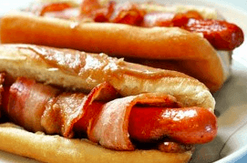 Hot Dog Jumbo de 14'' y Papas.....