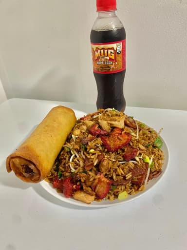 Orden Arroz Cantonés + Taco Chino + Gaseosa 355ml