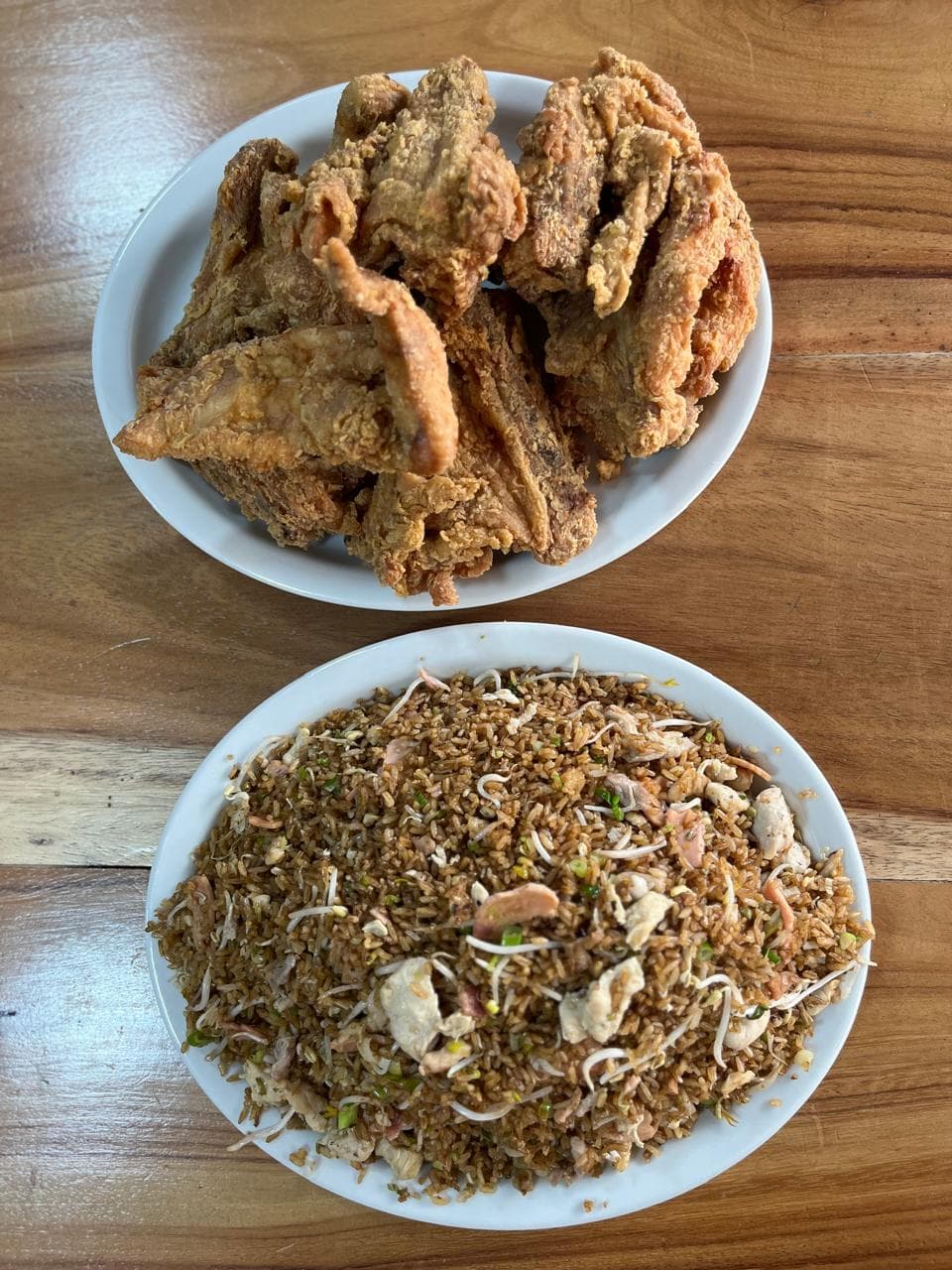Caja grande arroz chino + Pollo entero