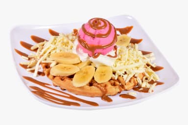 Waffle Queso Banano