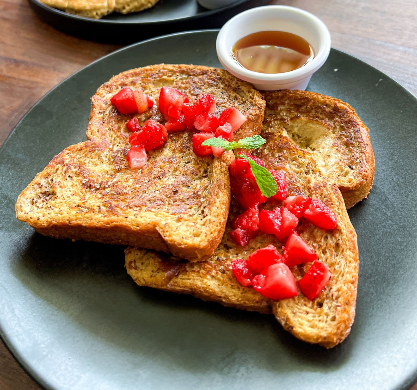 Pan francés con fresas