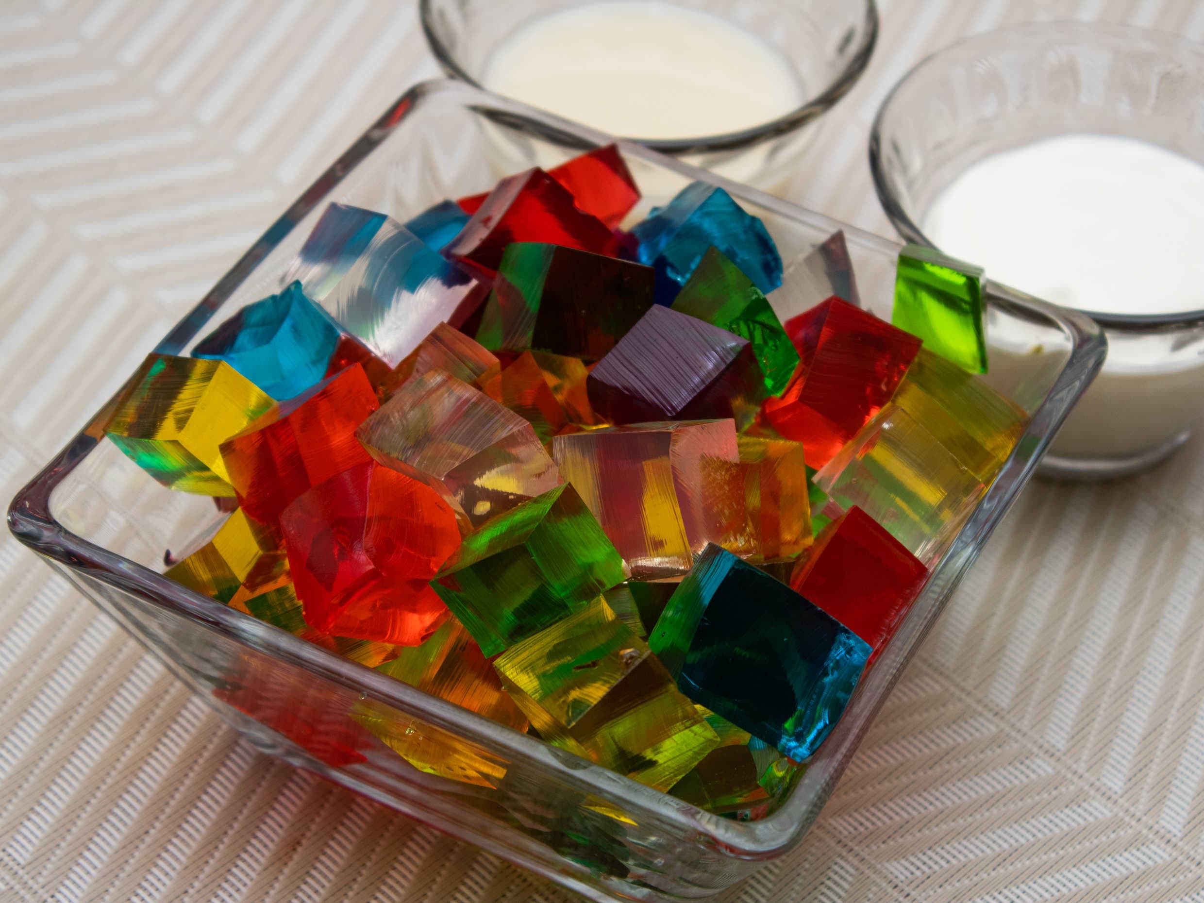 Gelatina de Mosaico con Crema