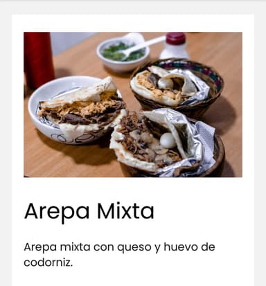 Arepa Mixta.
