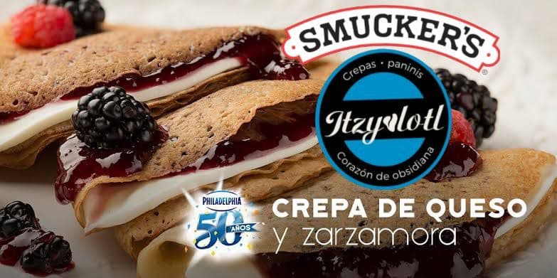 Crepa Mermelada Zarzamora con Queso Philadelphia