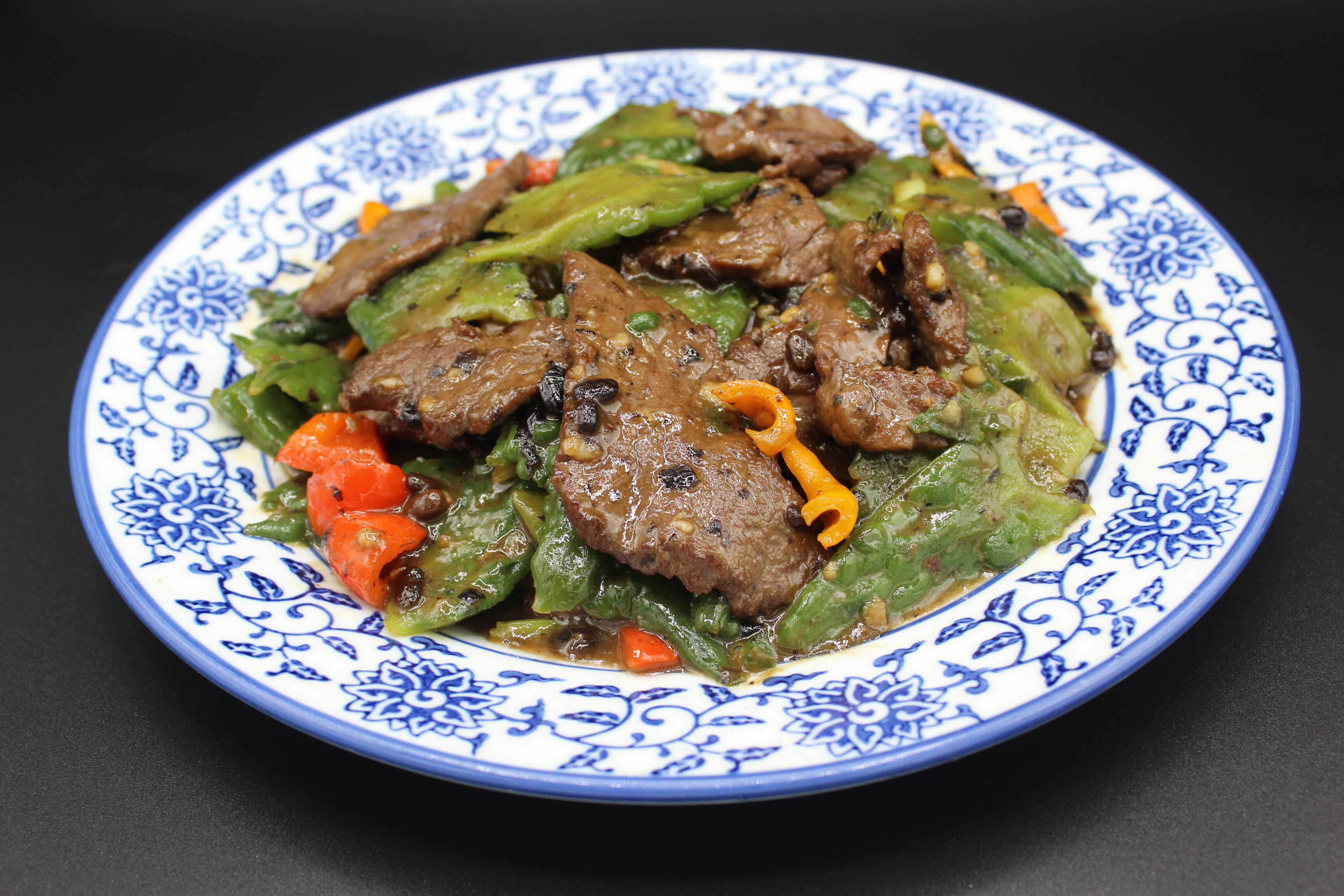 Carne Saltada con Balsamina