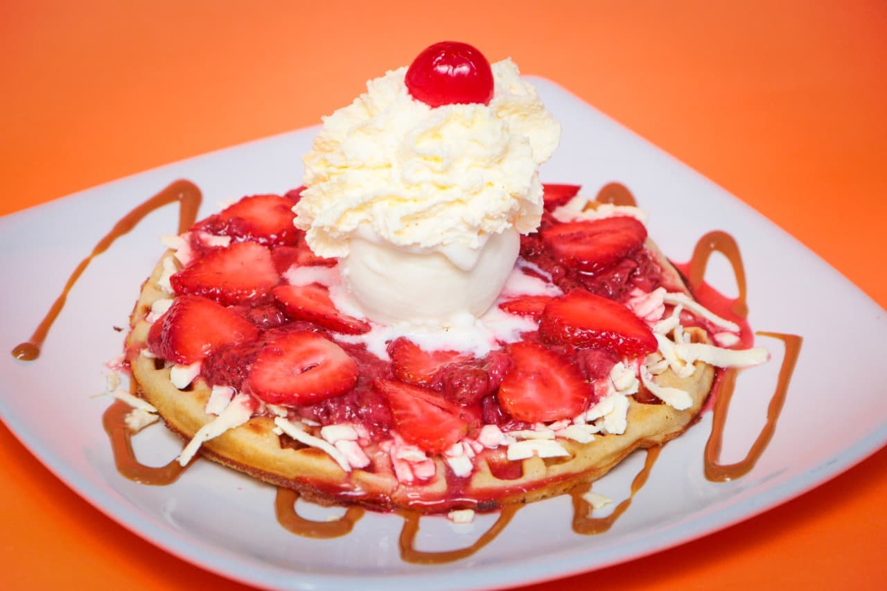 Wafles Fresa con queso