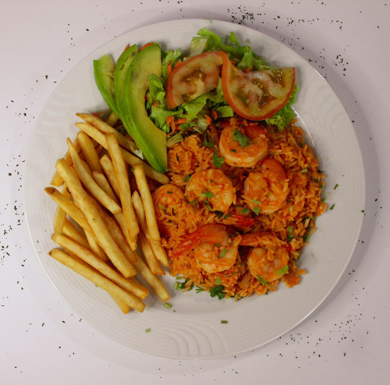 Camarones Medianos con Arroz