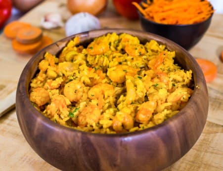 1/2arrozcon Pollo y Camarones