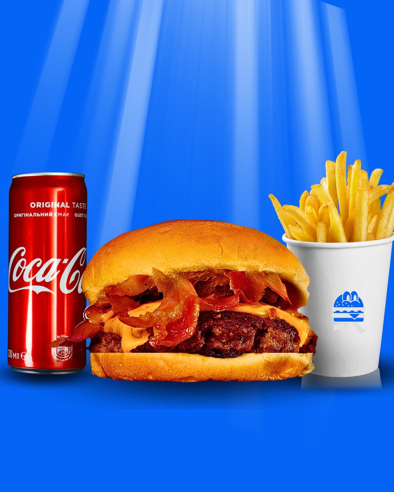 Combo Hamburguesa Con Queso