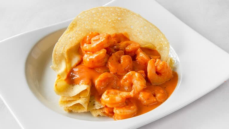 Camarones en Salsa de la Casa