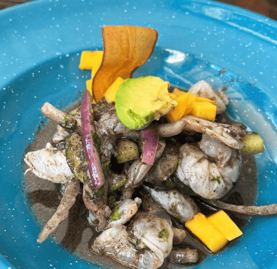 Tostada de Aguachile Negro
