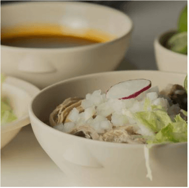 Pozole Seco 3 Platos Gruesa Bandera Pierna L-V
